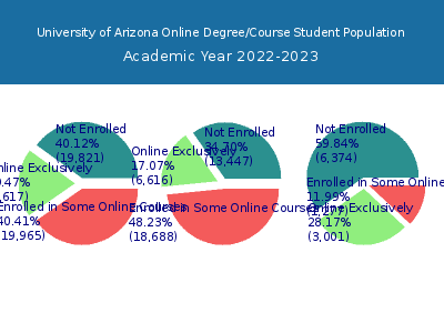 University of Arizona 2023 Online Student Population chart