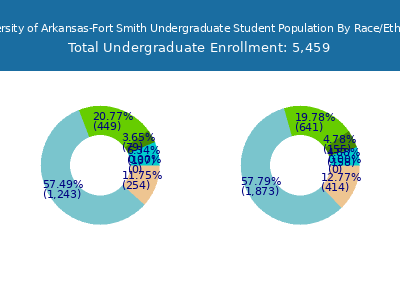 University of Arkansas-Fort Smith 2025 Undergraduate Enrollment by Gender and Race chart