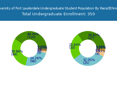 University of Fort Lauderdale 2025 Undergraduate Enrollment by Gender and Race chart
