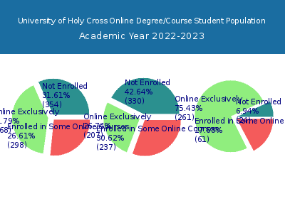 University of Holy Cross 2023 Online Student Population chart