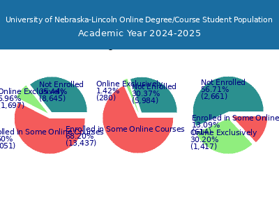 University of Nebraska-Lincoln 2025 Online Student Population chart