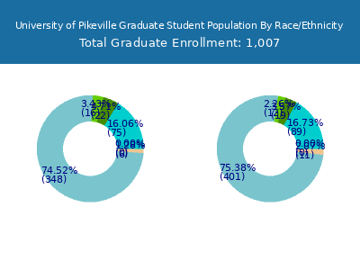 University of Pikeville 2025 Graduate Enrollment by Gender and Race chart