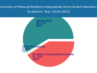 University of Pittsburgh-Bradford 2025 Online Student Population chart