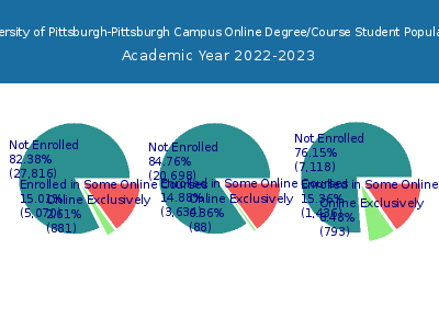 University of Pittsburgh-Pittsburgh Campus 2023 Online Student Population chart