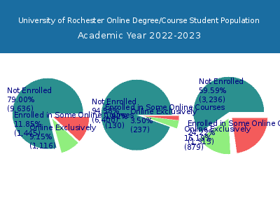 University of Rochester 2023 Online Student Population chart