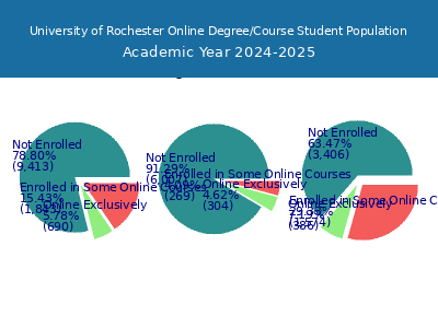 University of Rochester 2025 Online Student Population chart