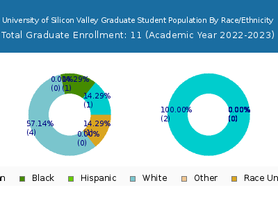 University of Silicon Valley 2023 Graduate Enrollment by Gender and Race chart