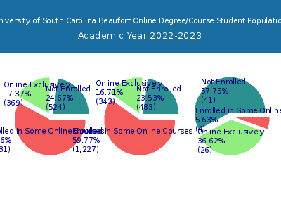 University of South Carolina Beaufort 2023 Online Student Population chart