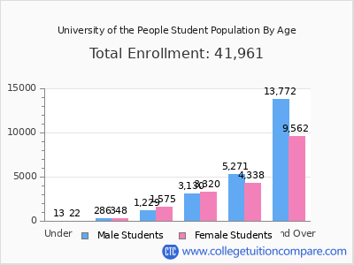 University of the People 2024 Student Population by Age chart