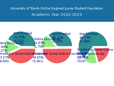 University of Toledo 2023 Online Student Population chart