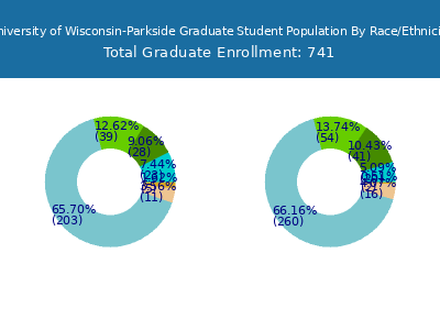 University of Wisconsin-Parkside 2025 Graduate Enrollment by Gender and Race chart