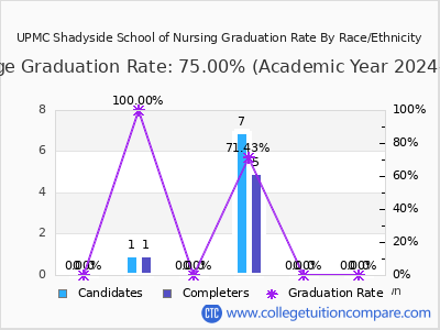 UPMC Shadyside School of Nursing graduation rate by race