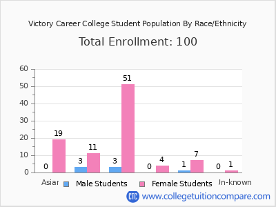 Victory Career College 2025 Student Population by Gender and Race chart