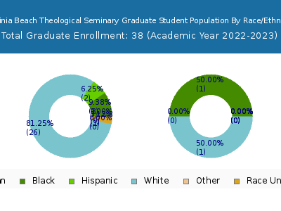 Virginia Beach Theological Seminary 2023 Graduate Enrollment by Gender and Race chart
