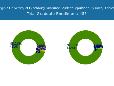 Virginia University of Lynchburg 2025 Graduate Enrollment by Gender and Race chart