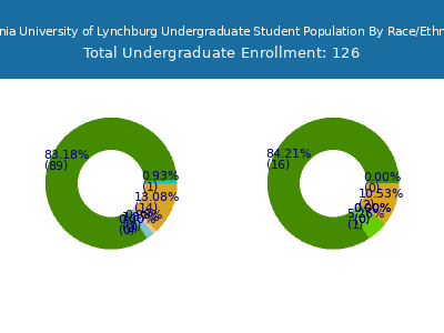 Virginia University of Lynchburg 2025 Undergraduate Enrollment by Gender and Race chart