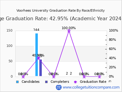 Voorhees University graduation rate by race