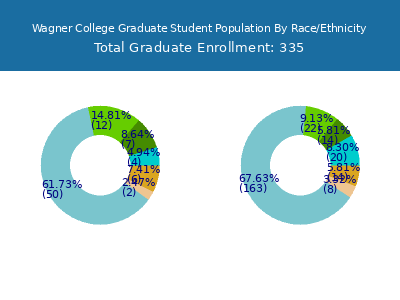 Wagner College 2025 Graduate Enrollment by Gender and Race chart