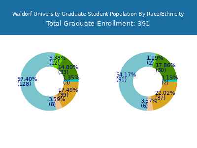 Waldorf University 2025 Graduate Enrollment by Gender and Race chart