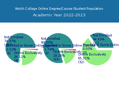 Welch College 2023 Online Student Population chart