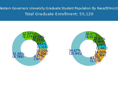 Western Governors University 2025 Graduate Enrollment by Gender and Race chart