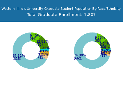Western Illinois University 2025 Graduate Enrollment by Gender and Race chart