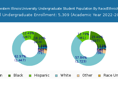 Western Illinois University 2023 Undergraduate Enrollment by Gender and Race chart