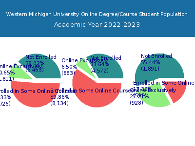 Western Michigan University 2023 Online Student Population chart