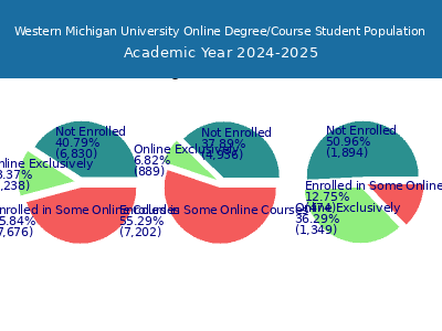 Western Michigan University 2025 Online Student Population chart