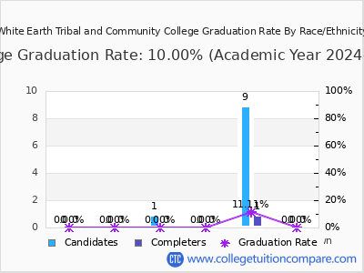 White Earth Tribal and Community College graduation rate by race