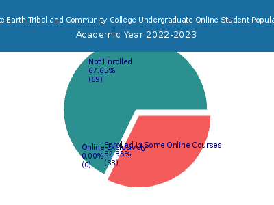 White Earth Tribal and Community College 2023 Online Student Population chart