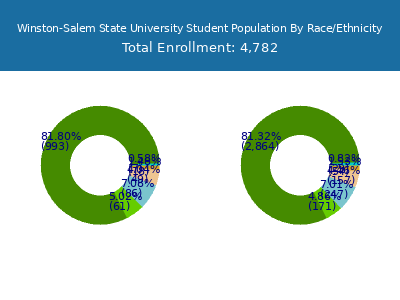 Winston-Salem State University 2025 Student Population by Gender and Race chart