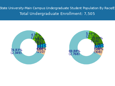 Wright State University-Main Campus 2025 Undergraduate Enrollment by Gender and Race chart