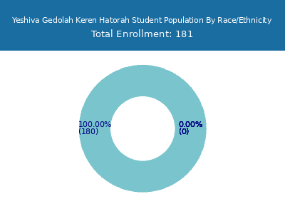 Yeshiva Gedolah Keren Hatorah 2025 Student Population by Gender and Race chart