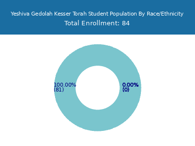 Yeshiva Gedolah Kesser Torah 2025 Student Population by Gender and Race chart