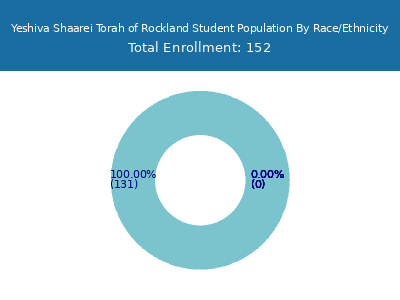 Yeshiva Shaarei Torah of Rockland 2025 Student Population by Gender and Race chart
