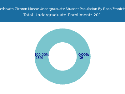 Yeshivath Zichron Moshe 2025 Undergraduate Enrollment by Gender and Race chart